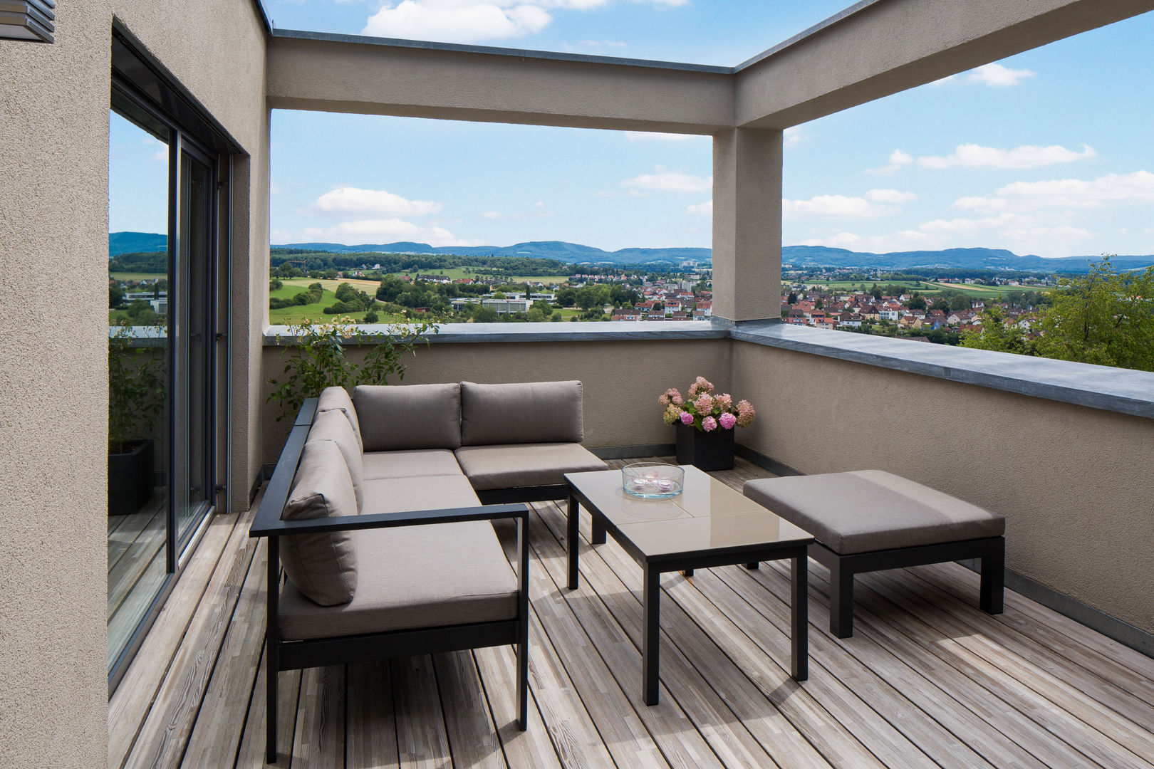 Wohnhaus K4 in Rechberghausen, Gaus Architekten Gaus Architekten Modern balcony, veranda & terrace