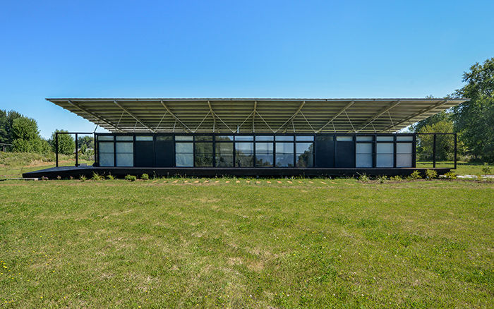 Fachada Norte mutarestudio Arquitectura Casas de estilo escandinavo fachada,Villarrica,Lago