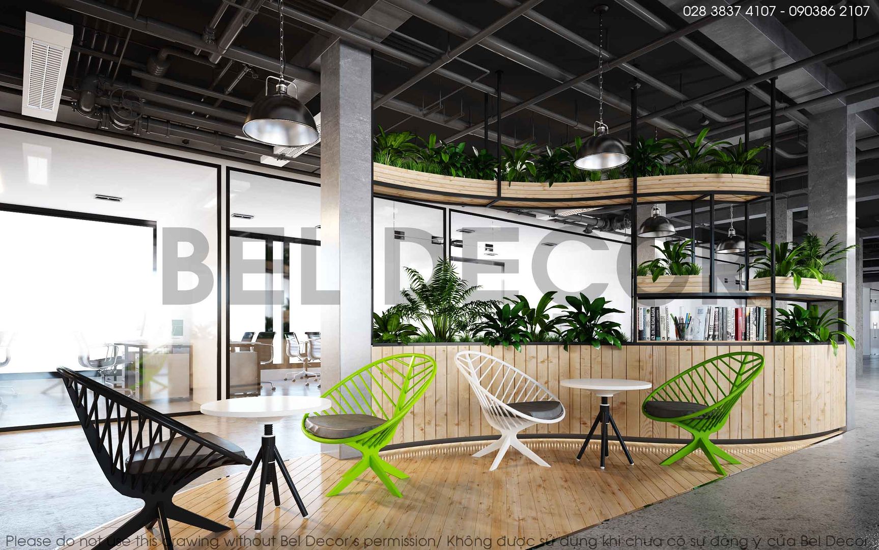 THIẾT KẾ NỘI THẤT CO-WORKING (PR1739) - Bel Decor, Bel Decor Bel Decor