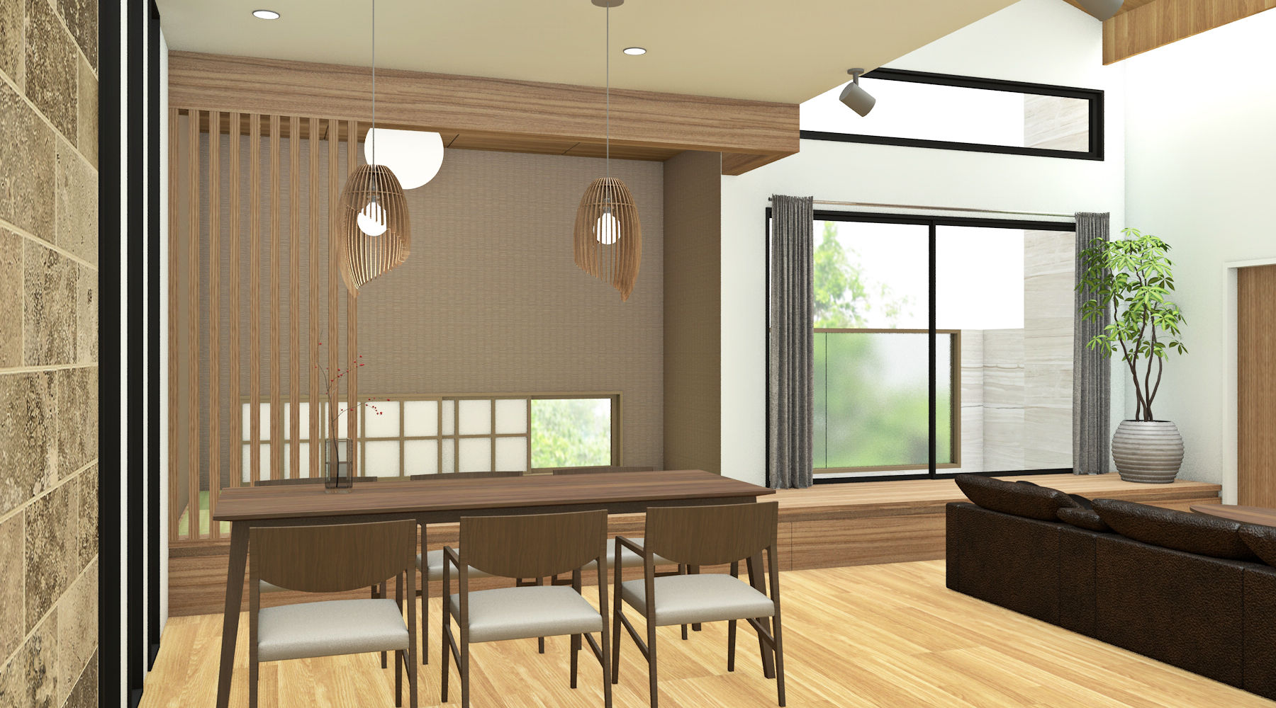 HOUSE UCHIYAMA, Studio Maiden Studio Maiden Asian style dining room