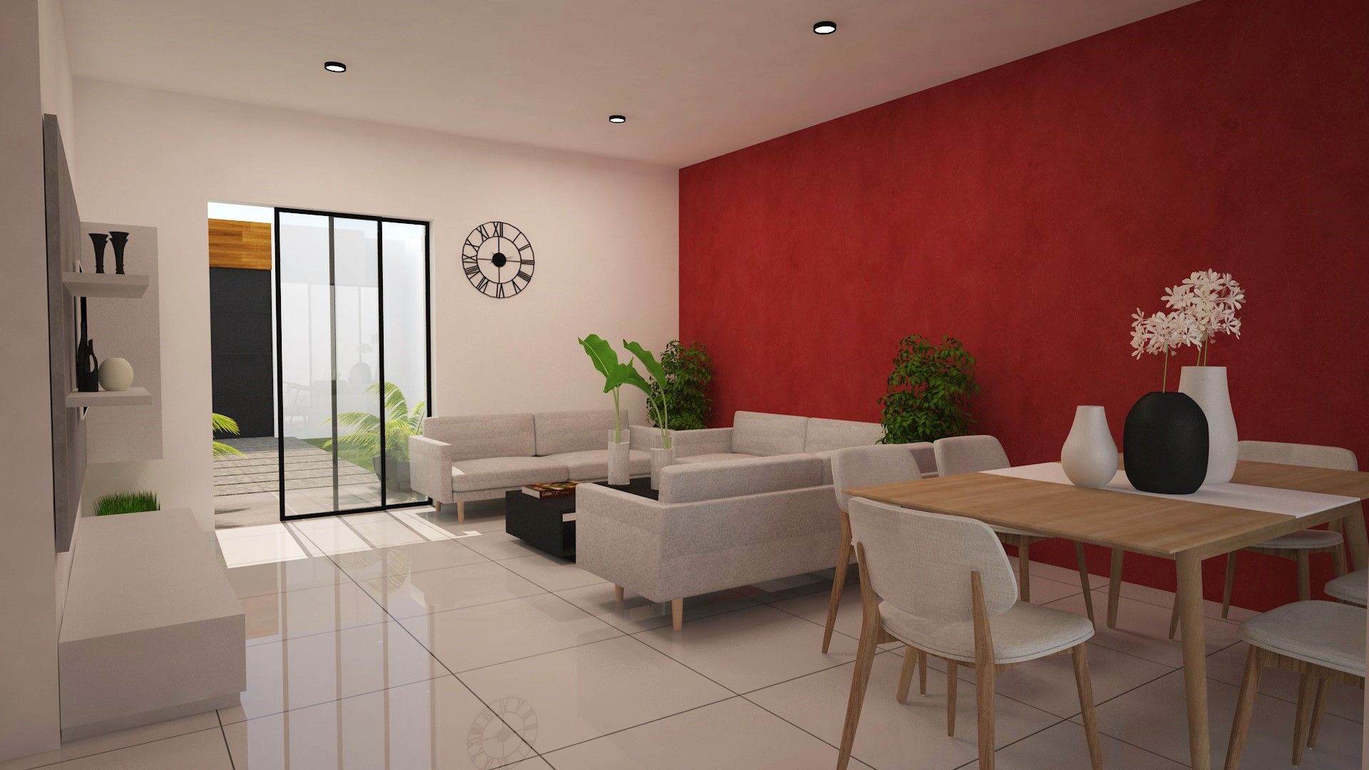 Proyecto residencial "2L", ARQUITECTOS AJ ARQUITECTOS AJ Living room Ceramic