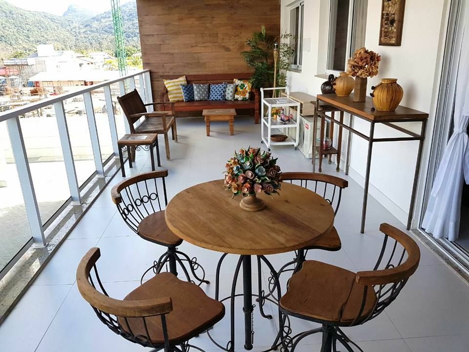 Ambientes lindos com os móveis Barrocarte na decoração de nossos cientes!, Barrocarte Barrocarte Rustykalny balkon, taras i weranda Meble