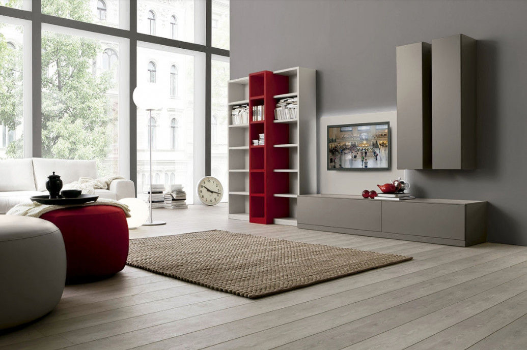 Salas de Estar, BMAA BMAA Modern living room Shelves