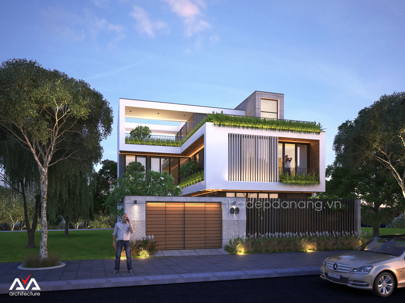 Thiết kế biệt thự hiện đại 3 tầng, AVA Architects AVA Architects Case moderne