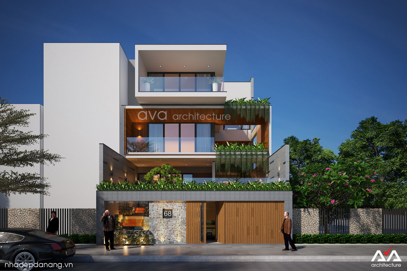 Thiết kế biệt thự sân vườn, AVA Architects AVA Architects منازل