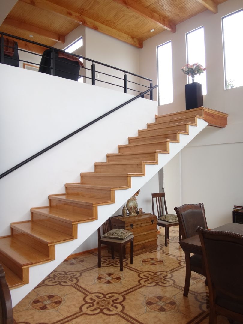 Vivienda del Rio por ARKITEKTURA, ARKITEKTURA ARKITEKTURA Stairs لکڑی Wood effect