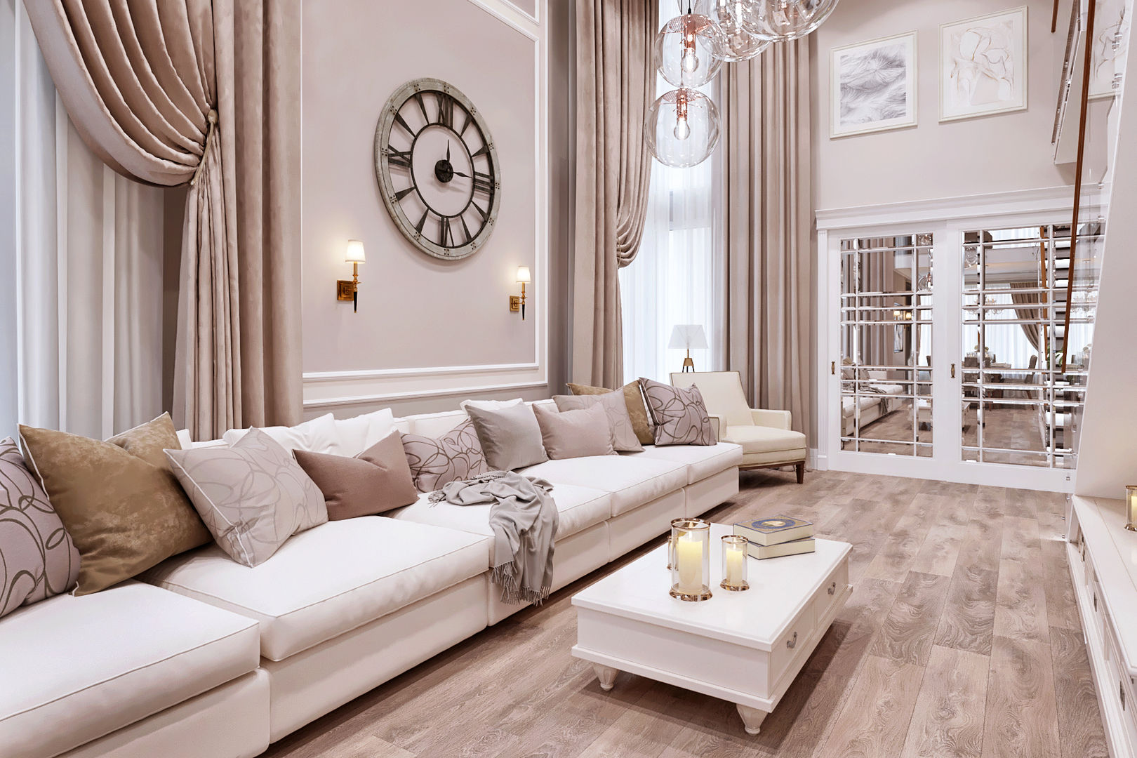 Дизайн-проект пентхауса, Style Home Style Home Classic style living room