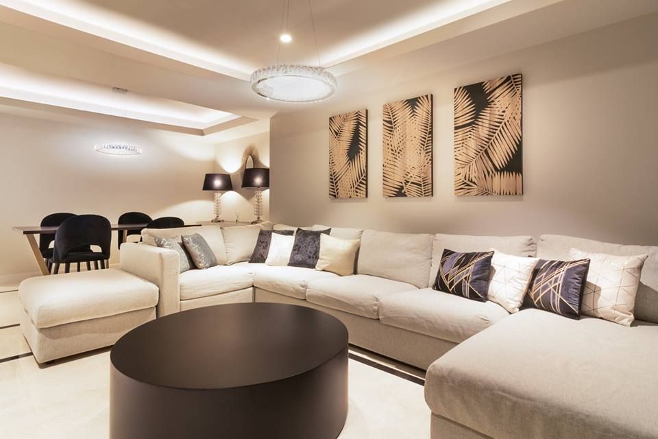 homify غرفة المعيشة رخام living room