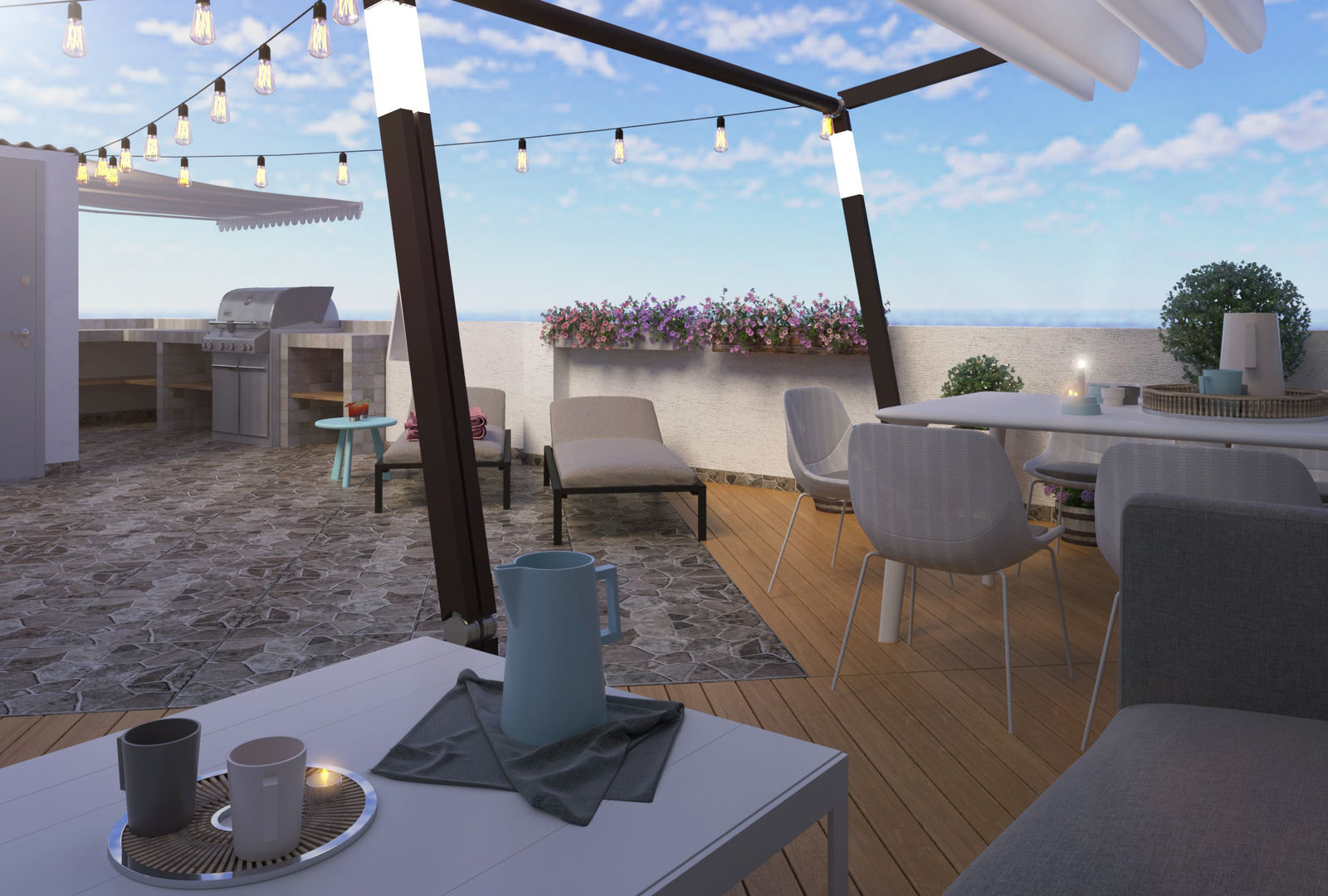 After 3 Glancing EYE - Modelado y diseño 3D Patios 3d design,terrace,modern terrace,modern style,home decor,terrace decor,decoration,designers,visualization