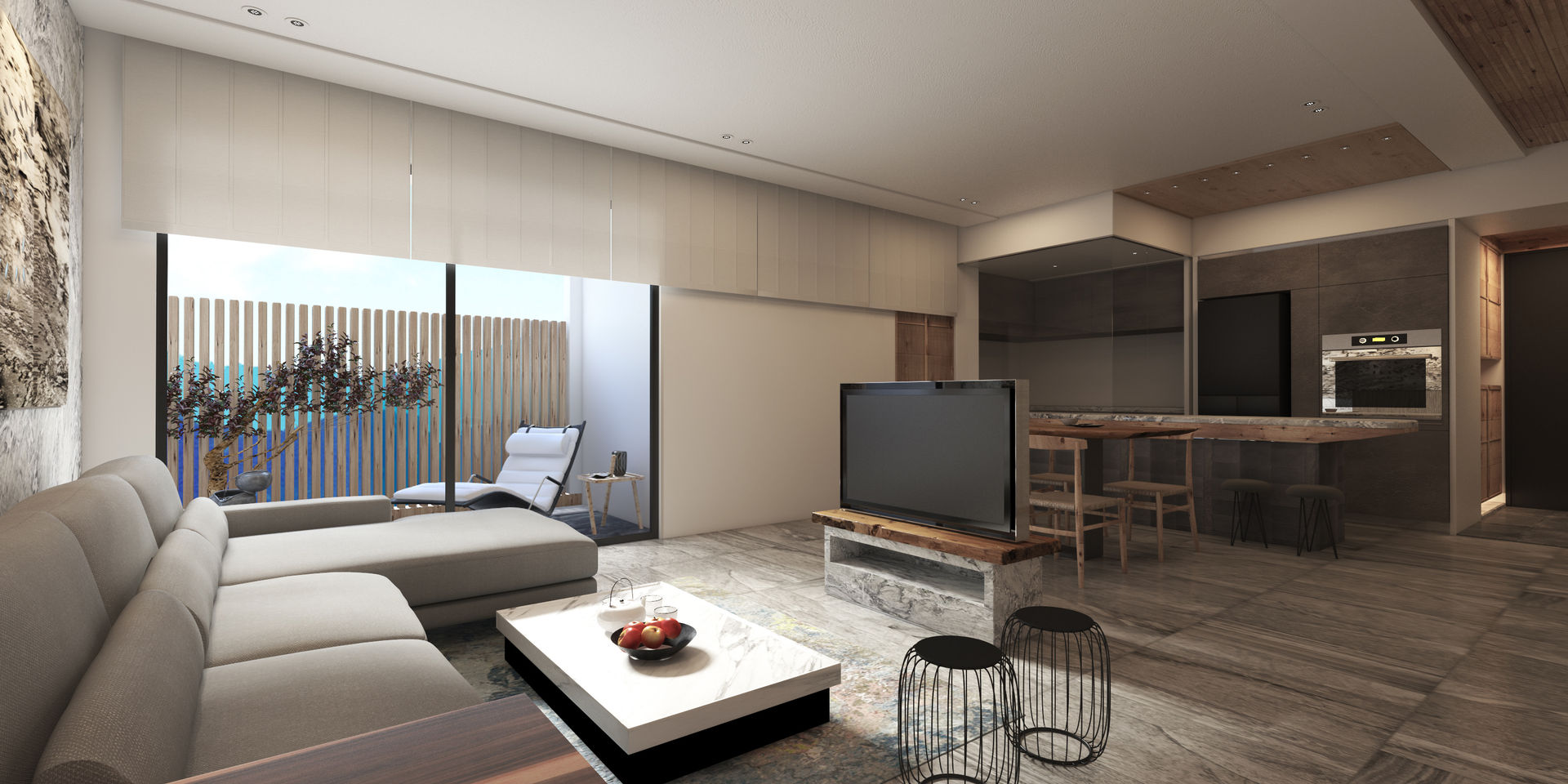 蘆洲林宅(日式簡約), 芮晟設計事務所 芮晟設計事務所 Modern living room