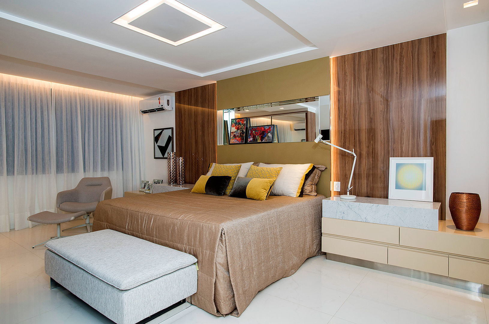 Apartamento Av. Beira Mar, RI Arquitetura RI Arquitetura Modern style bedroom
