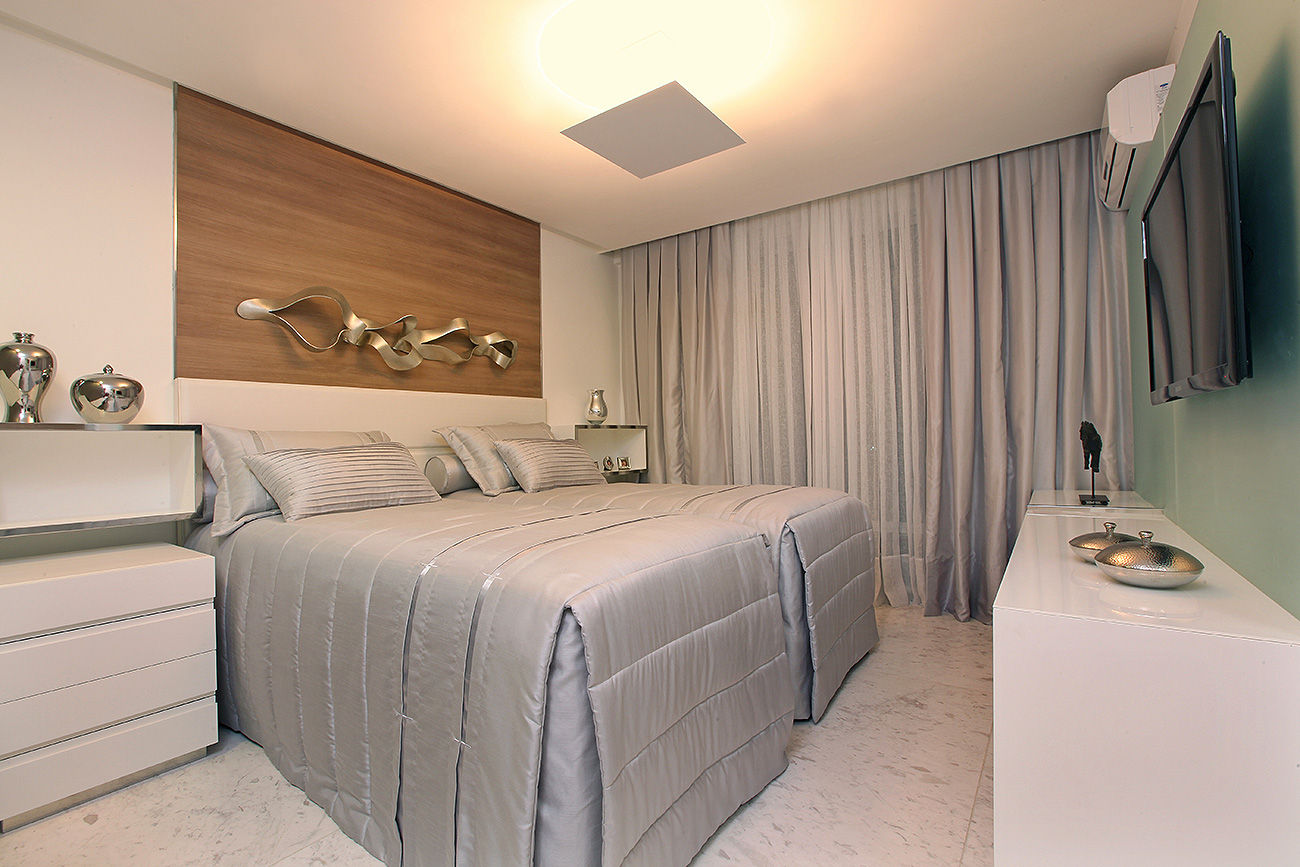 Apartamento Praia de Iracema, RI Arquitetura RI Arquitetura Modern style bedroom