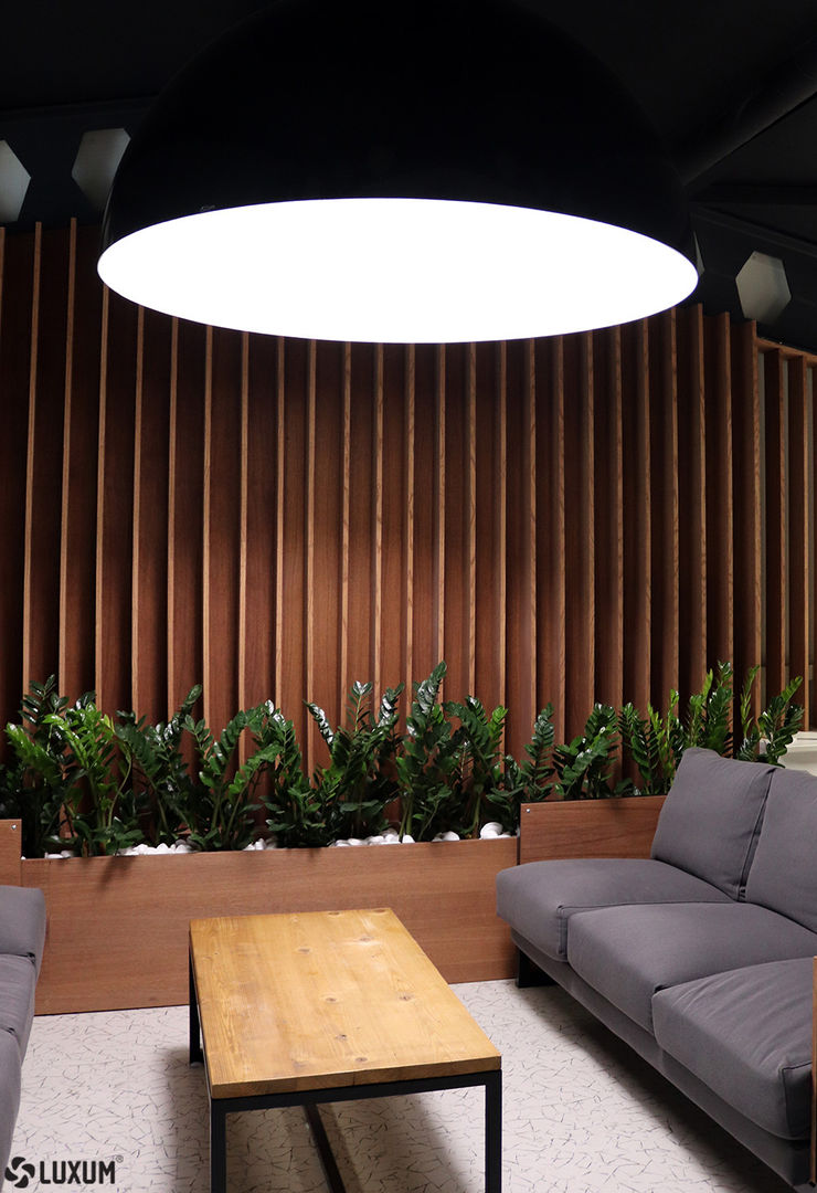 HAUSDER - drewno w nowoczesnym wydaniu Luxum Nowoczesny salon luxum,panele ścienne,panele sufitowe,styl nowoczesny,minimalizm