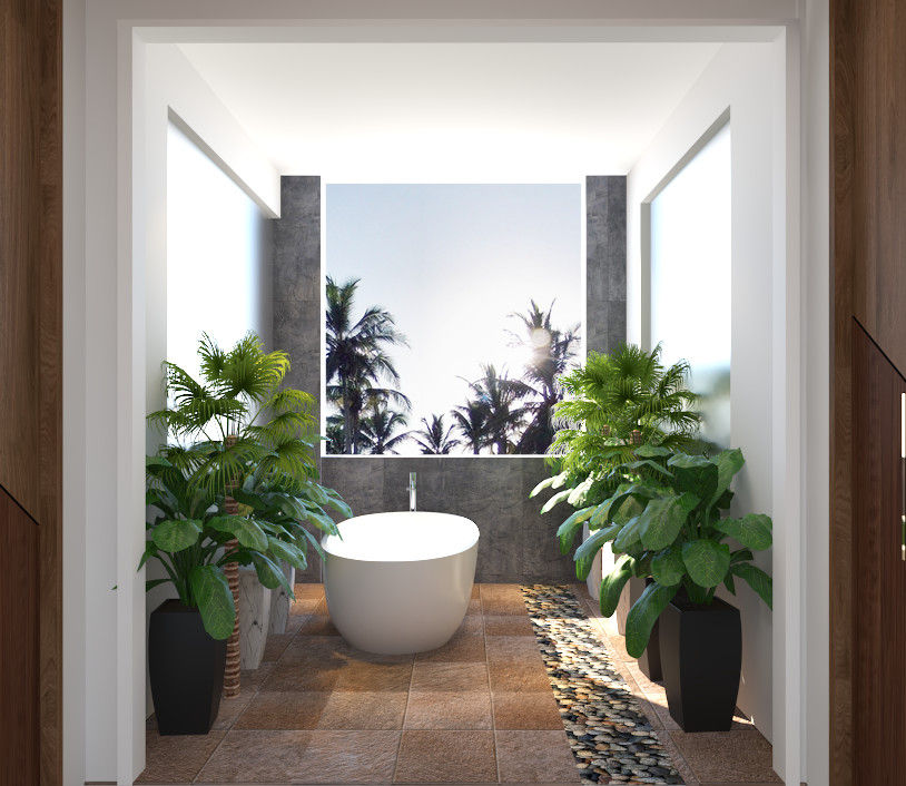 bathroom design with plants Rhythm And Emphasis Design Studio