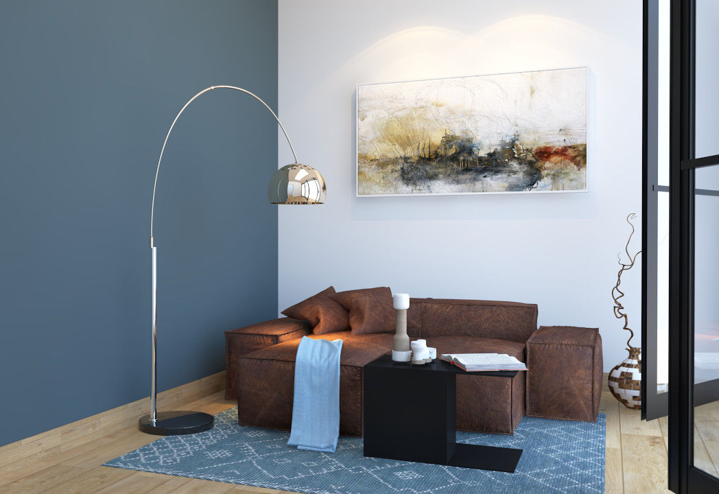 lounge design with a curve sofa Rhythm And Emphasis Design Studio