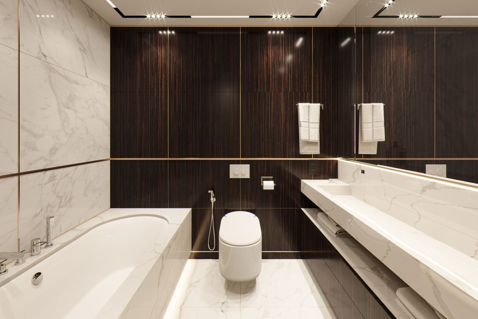 Квартира в ЖК Николаевский ансамбль, Lumier3Design Lumier3Design Phòng tắm phong cách hiện đại