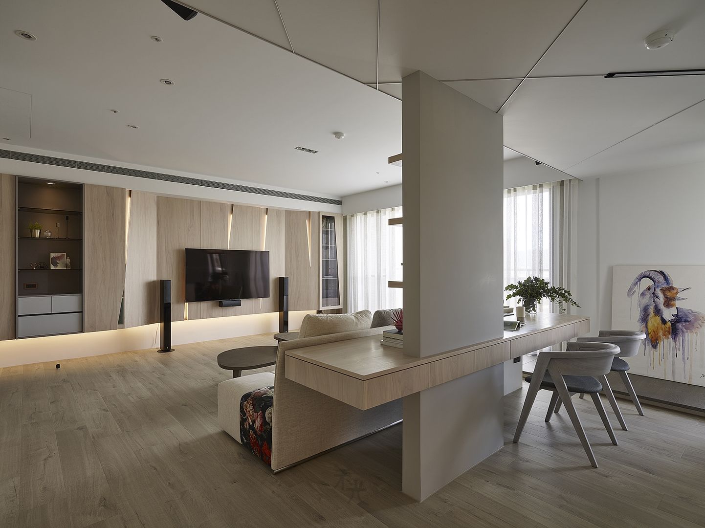 覺知．光, 禾光室內裝修設計 ─ Her Guang Design 禾光室內裝修設計 ─ Her Guang Design Modern Çalışma Odası