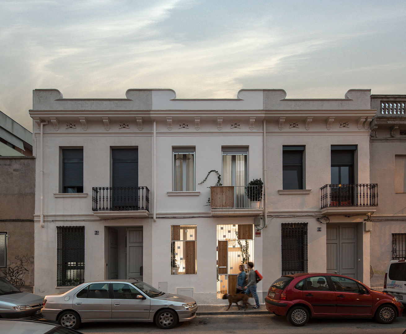 1405DV_Fachada Calle Ofici: arquitectura Casas unifamilares Ladrillos