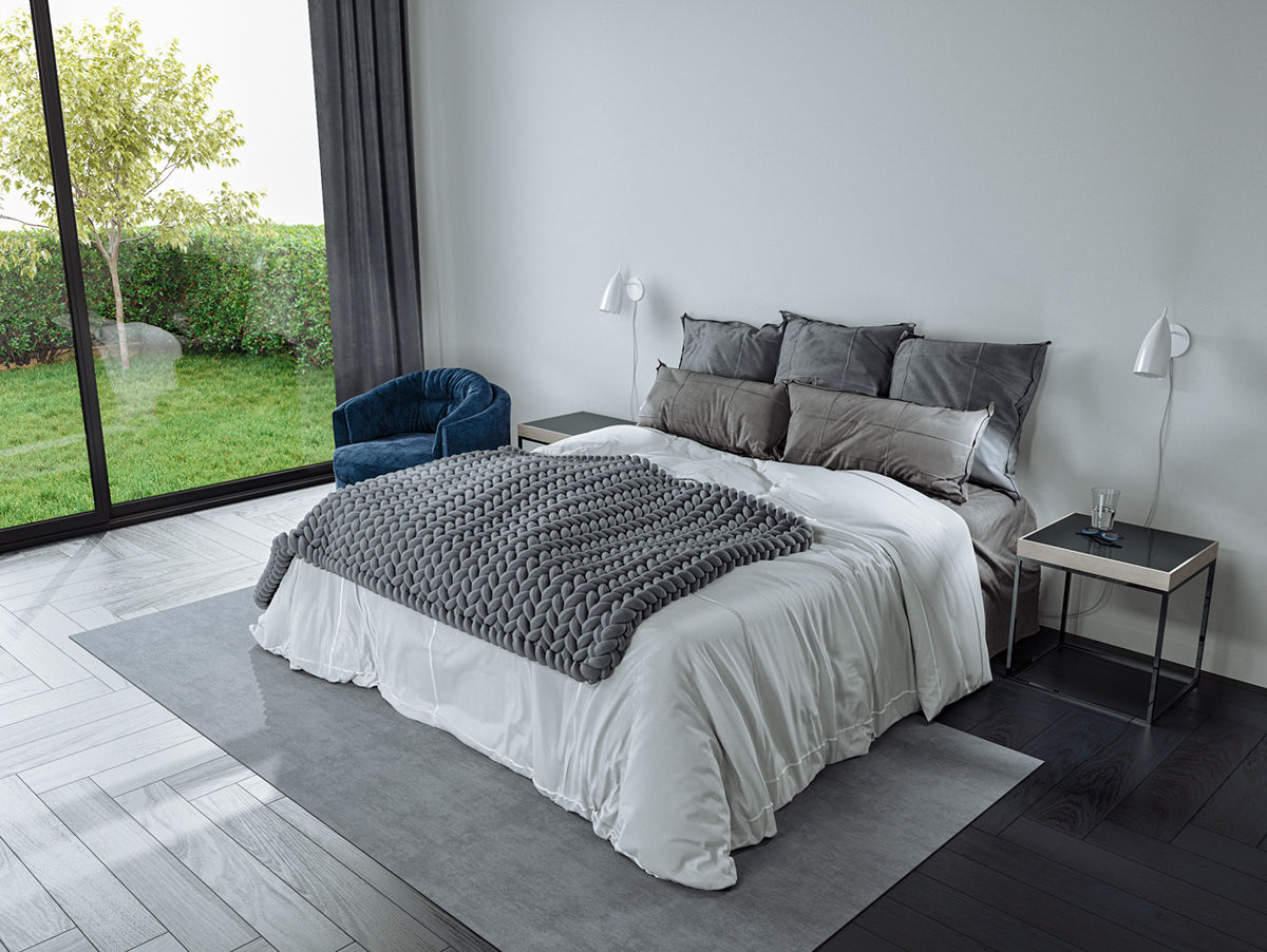 ​Nottingham NG11 by A33SOME A33SOME CGI Studio Quartos modernos Bedroom,Cozy,3D,a33some,3D Rendering,Bed