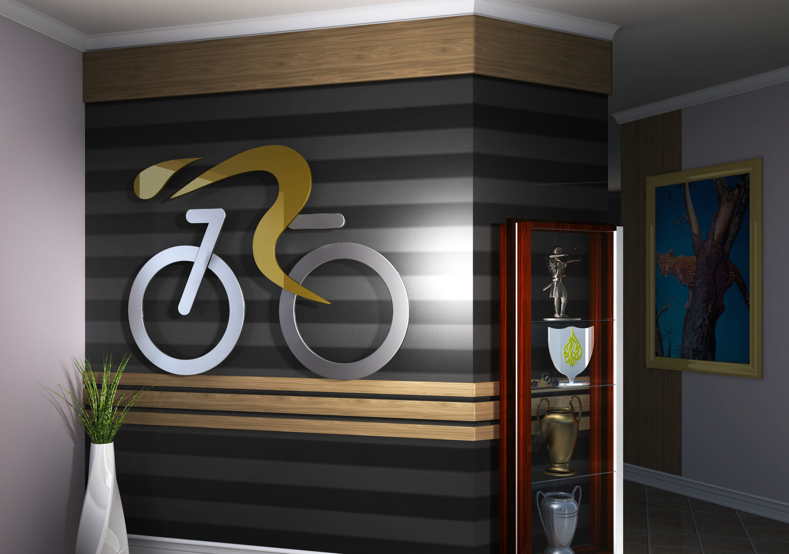 Cycling Themed wall Kori Interiors 更多房间 其他藝術物件