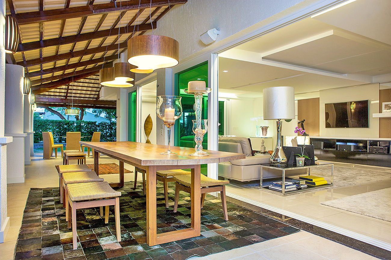 Apto. Cond. Parque das Ilhas - Projeto em Fortaleza, RI Arquitetura RI Arquitetura Rustic style living room