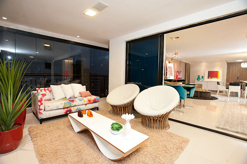 Apartamento em Fortaleza com vista para o mar, RI Arquitetura RI Arquitetura ห้องนั่งเล่น