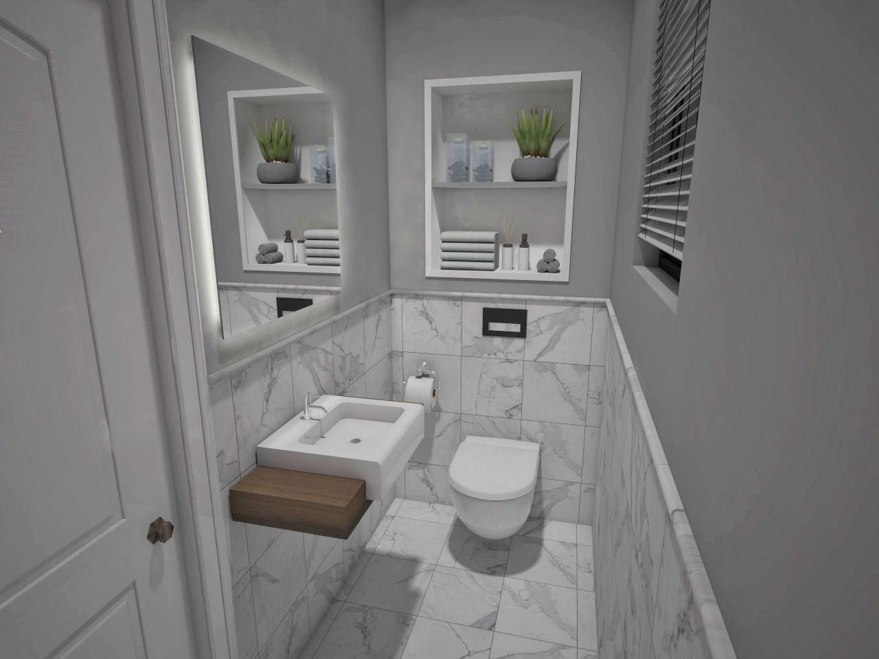 Guest Toilet Kori Interiors Minimalist style bathroom