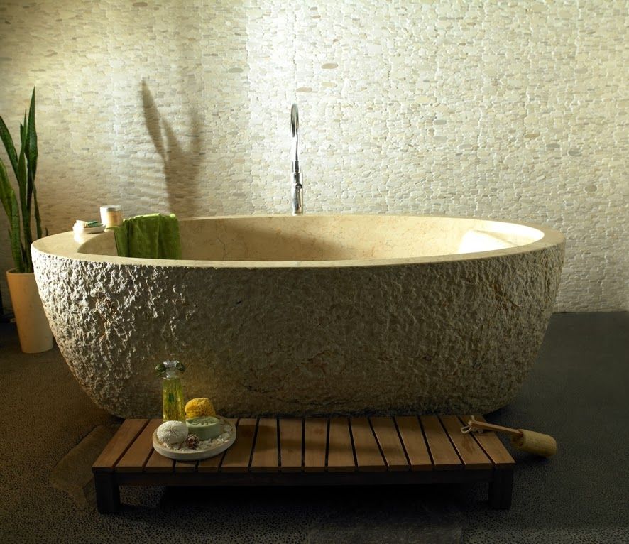 Bañeras de Fabricación Artesanal, comprar en bali comprar en bali Tropical style bathrooms Bathtubs & showers