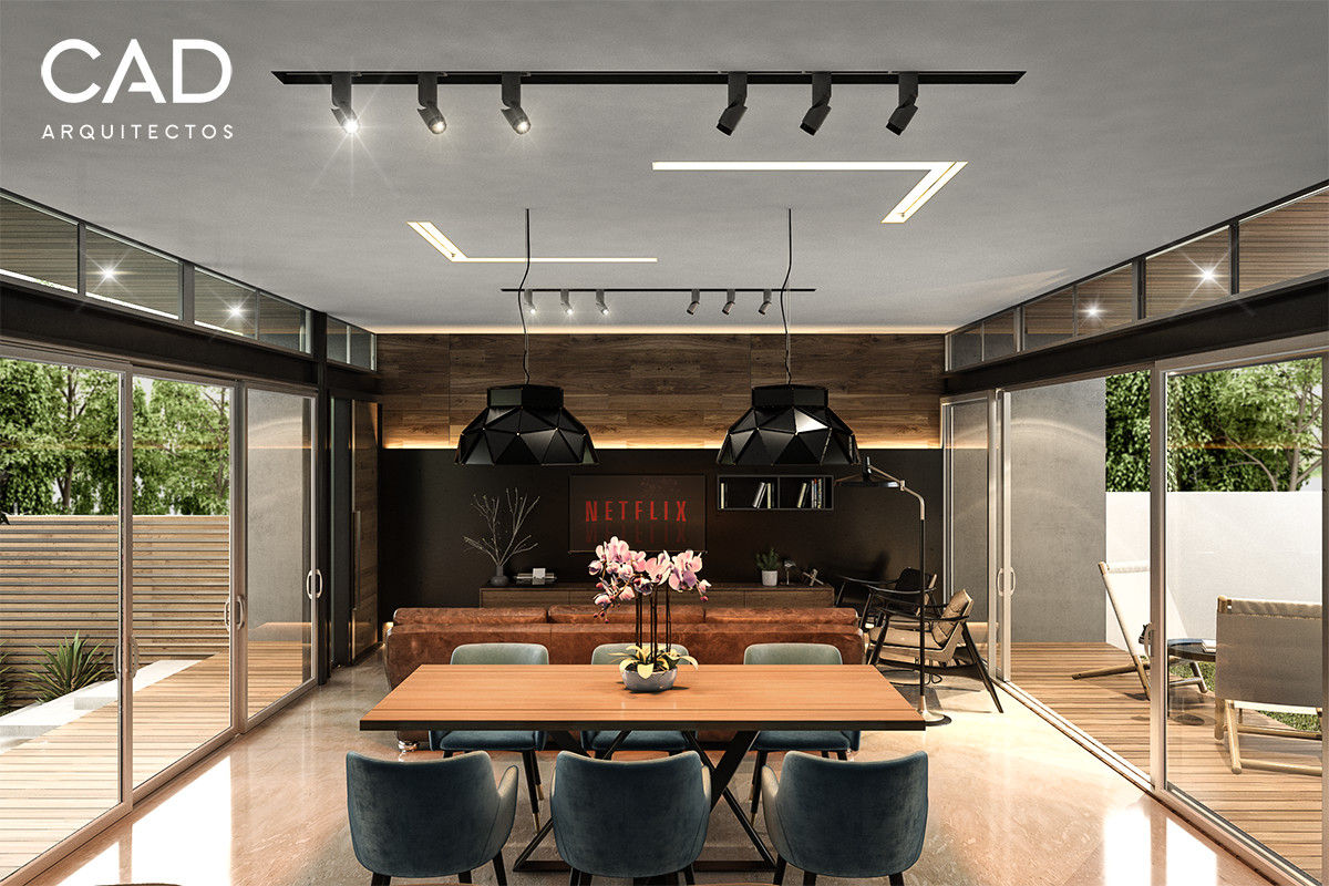 Interior loft CAD Arquitectos Salones minimalistas