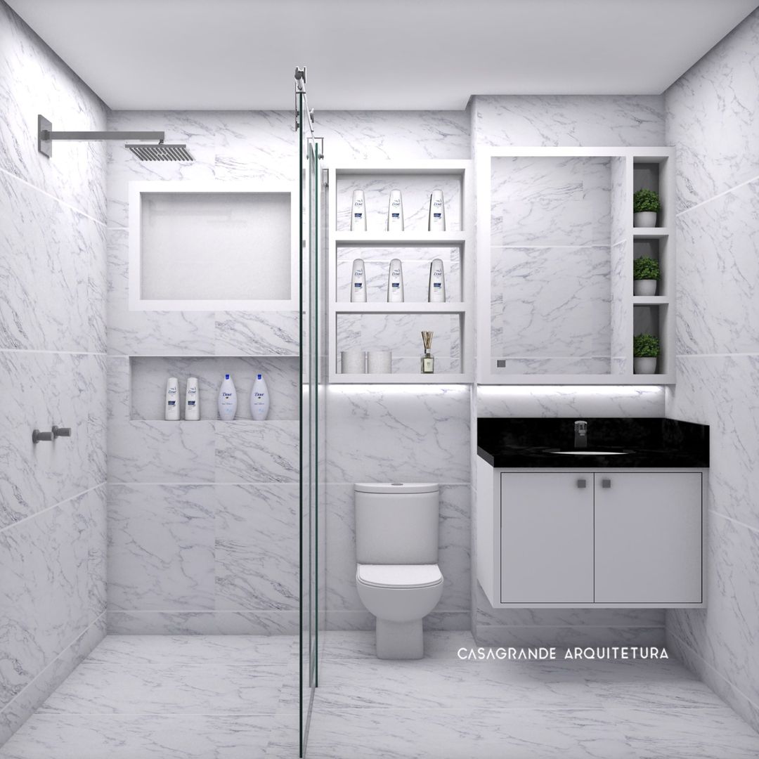 homify Modern bathroom Marble