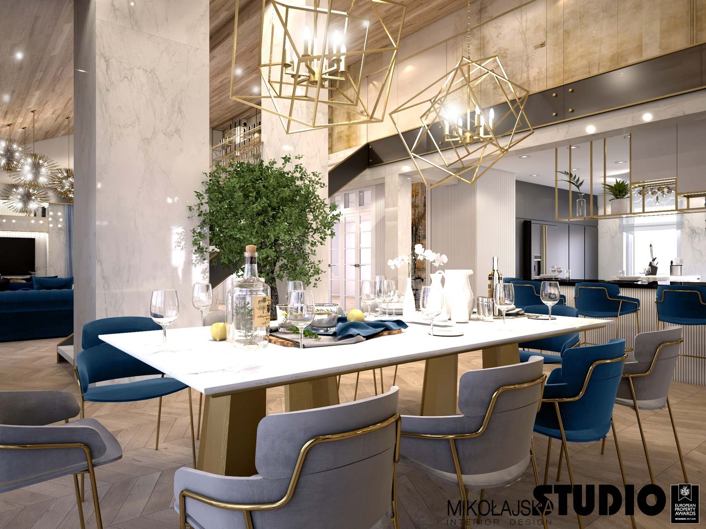 PENTHOUSE W ŚWINOUJŚCIU, MIKOŁAJSKAstudio MIKOŁAJSKAstudio ห้องทานข้าว