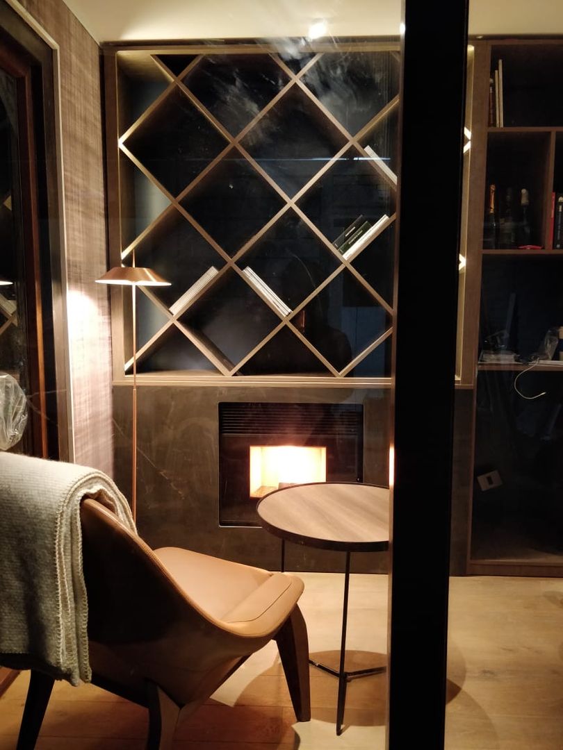 Casa Foa 2018 Home Office , Kaa Interior | Arquitectura de Interior | Santiago Kaa Interior | Arquitectura de Interior | Santiago Escritórios modernos Madeira Acabamento em madeira