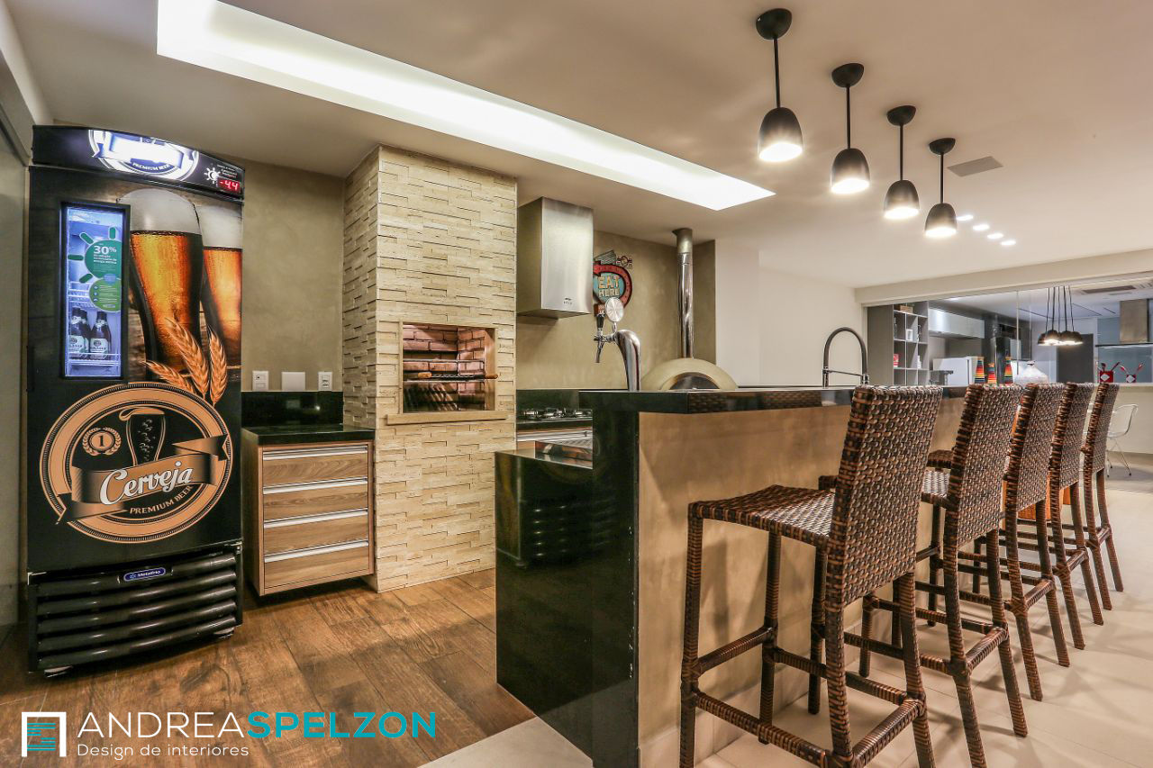 Espaço Gourmet em casa! Andréa Spelzon Interiores Varandas, alpendres e terraços rústicos