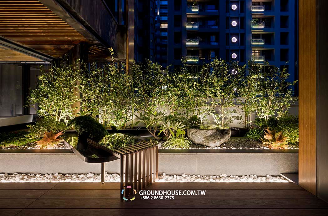 後院 大地工房景觀公司 Asian style balcony, veranda & terrace