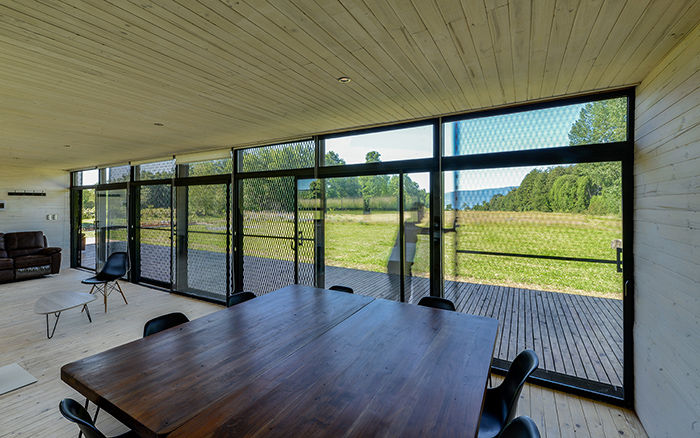 Casa en Molco, mutarestudio Arquitectura mutarestudio Arquitectura Comedores de estilo rural Villarrica,vista