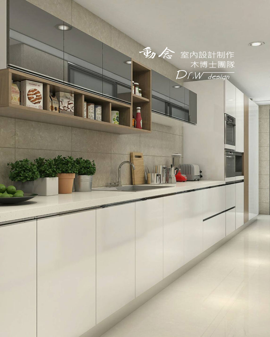 廚房/歐式系統家具/人文休閒 木博士團隊/動念室內設計制作 Modern kitchen Glass