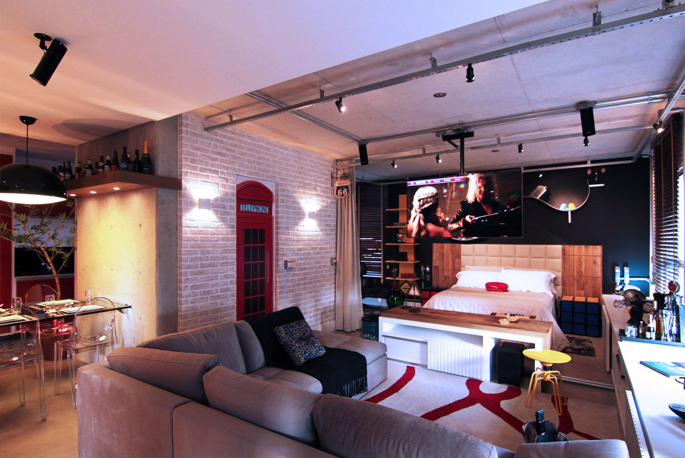 Inside Pop Geek Panamby, INSIDE ARQUITETURA E DESIGN INSIDE ARQUITETURA E DESIGN Industrial style living room Concrete