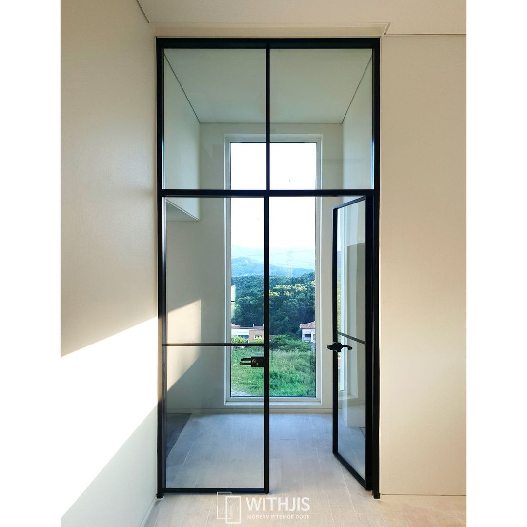 단독주택 3.6m 양개스윙도어, ALU-SW, WITHJIS(위드지스) WITHJIS(위드지스) Glass doors Aluminium/Zinc