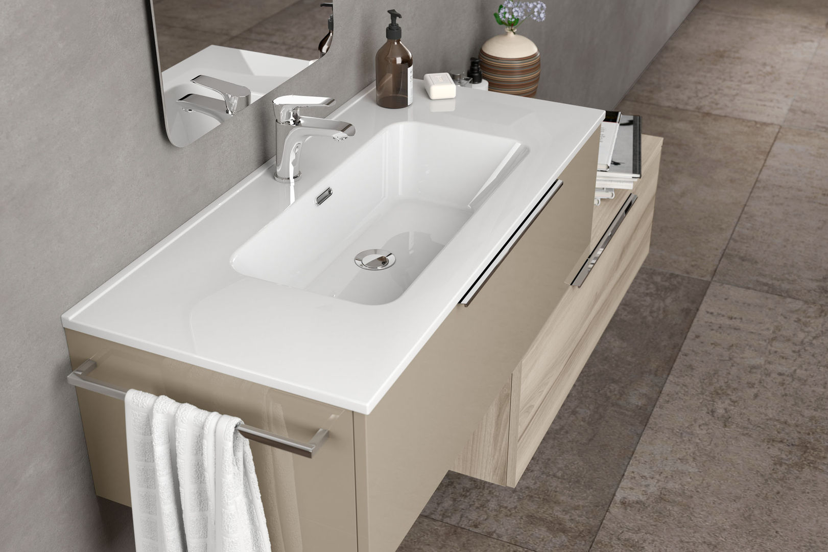 Bali 04 particolare FALEGNAMERIA ADRIATICA S.r.l. Bagno moderno porta asciugamani,lavabo ceramica