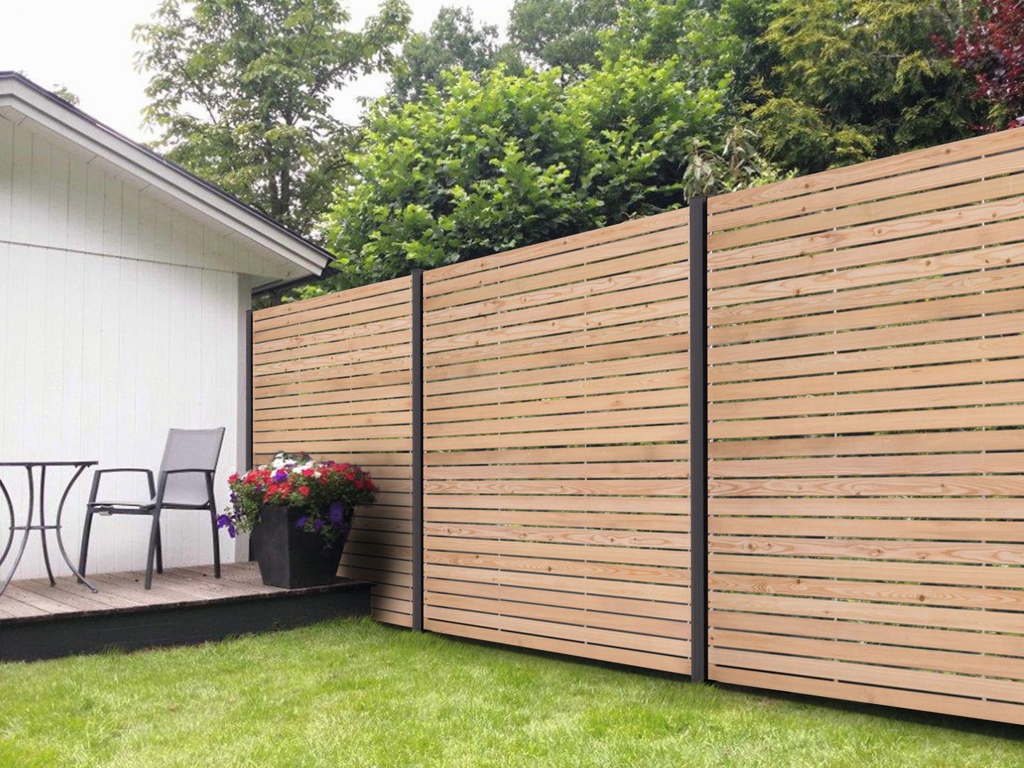 Holzzäune / Sichtschutzzäune aus Holz, Ligna-Gard GmbH Ligna-Gard GmbH Jardines de estilo rústico Madera Acabado en madera