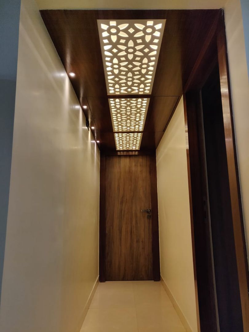 homify الممر الحديث، المدخل و الدرج Lighting