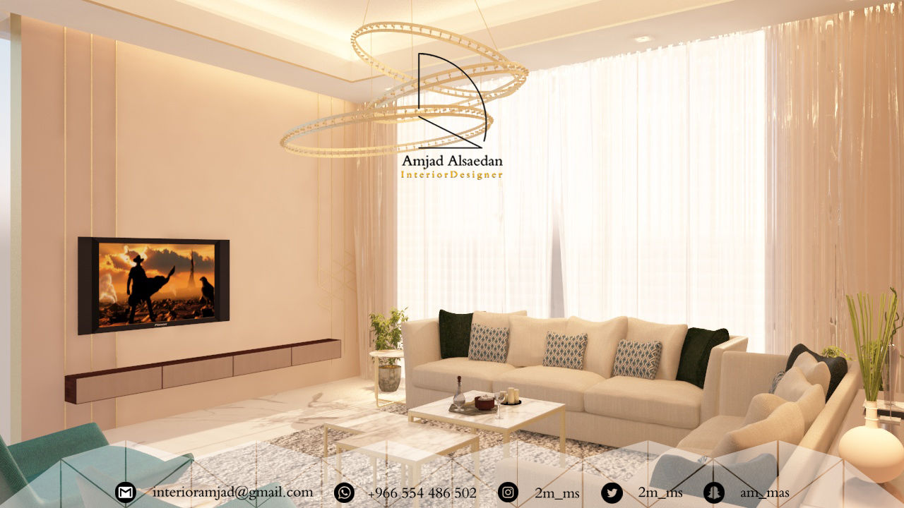 Private Villa, Amjad Alseaidan Amjad Alseaidan Salas de estar modernas