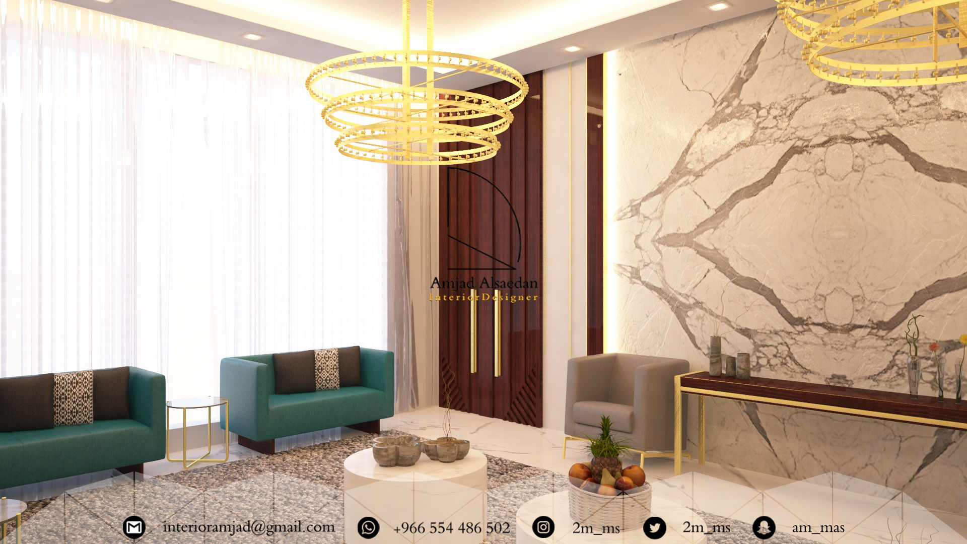 Private Villa, Amjad Alseaidan Amjad Alseaidan Modern living room