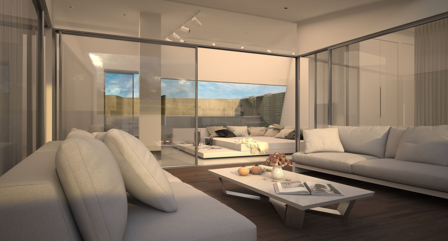 Diseño del proyecto de una vivienda moderna: Santa María 23, AVANTUM AVANTUM Living room