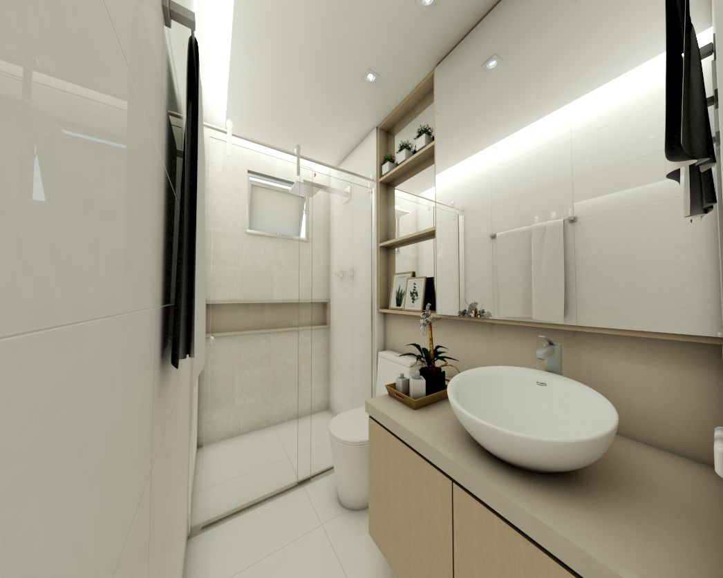 Apartamento FV, CIX | Arquitetura e Interiores CIX | Arquitetura e Interiores Modern bathroom