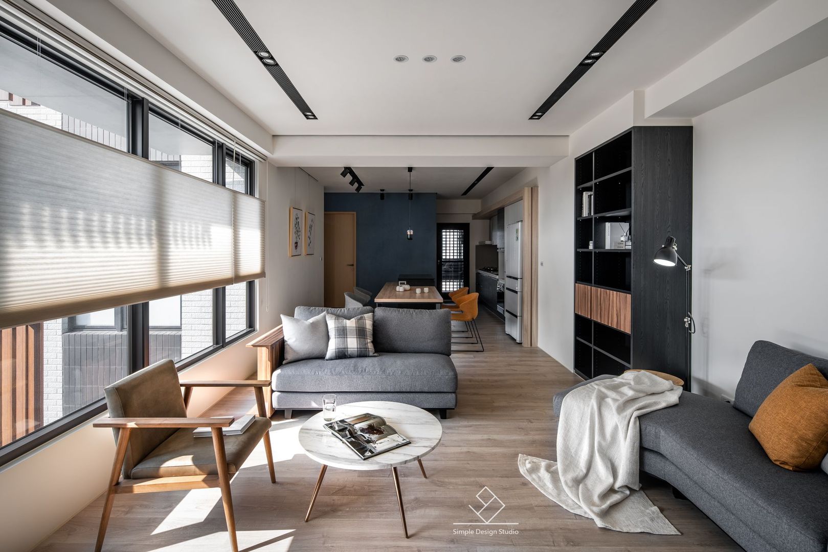 竹北C&L溫暖的家, 極簡室內設計 Simple Design Studio 極簡室內設計 Simple Design Studio Salas de estar modernas