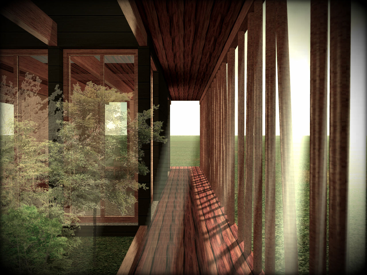 CASA JARDÍN -BUIN, Vicente Espinoza M. - Arquitecto Vicente Espinoza M. - Arquitecto บ้านสำเร็จรูป ไม้ Wood effect