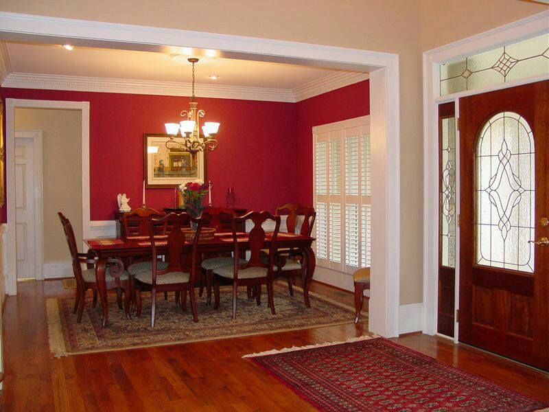 Dining room with red shades homify Modern dining room