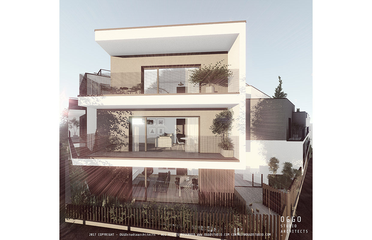 Vue 3D OGGOstudioarchitects, unipessoal lda Maisons modernes logement collectif,Vaillant