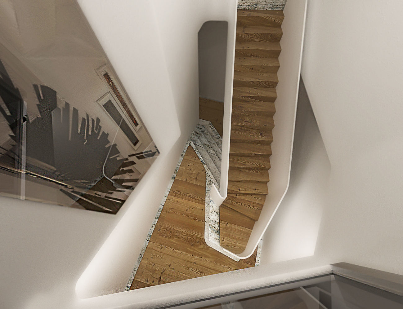 Habitação Unifamiliar Isolada T4 com Piscina - Defined LOOP Office of Feeling Architecture, Lda Escadas Madeira Acabamento em madeira Escadas